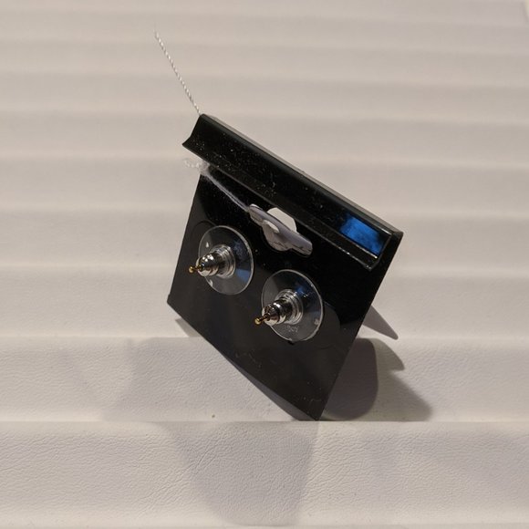 Burmese Blue Sapphire Stud Earrings - Picture 2 of 2